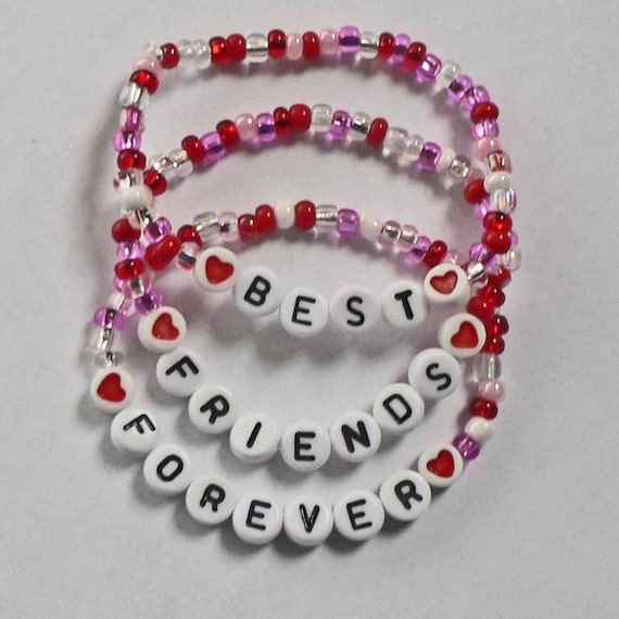 Set of 3 BFF Best Friends Forever Personalized by stargazinglily