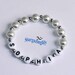 Newborn Keepsake Personalized Name Bracelet Pink Pearl Children's Infant Baby or Toddler Child Kids Glass Faux Pearl Stocking Stuffer