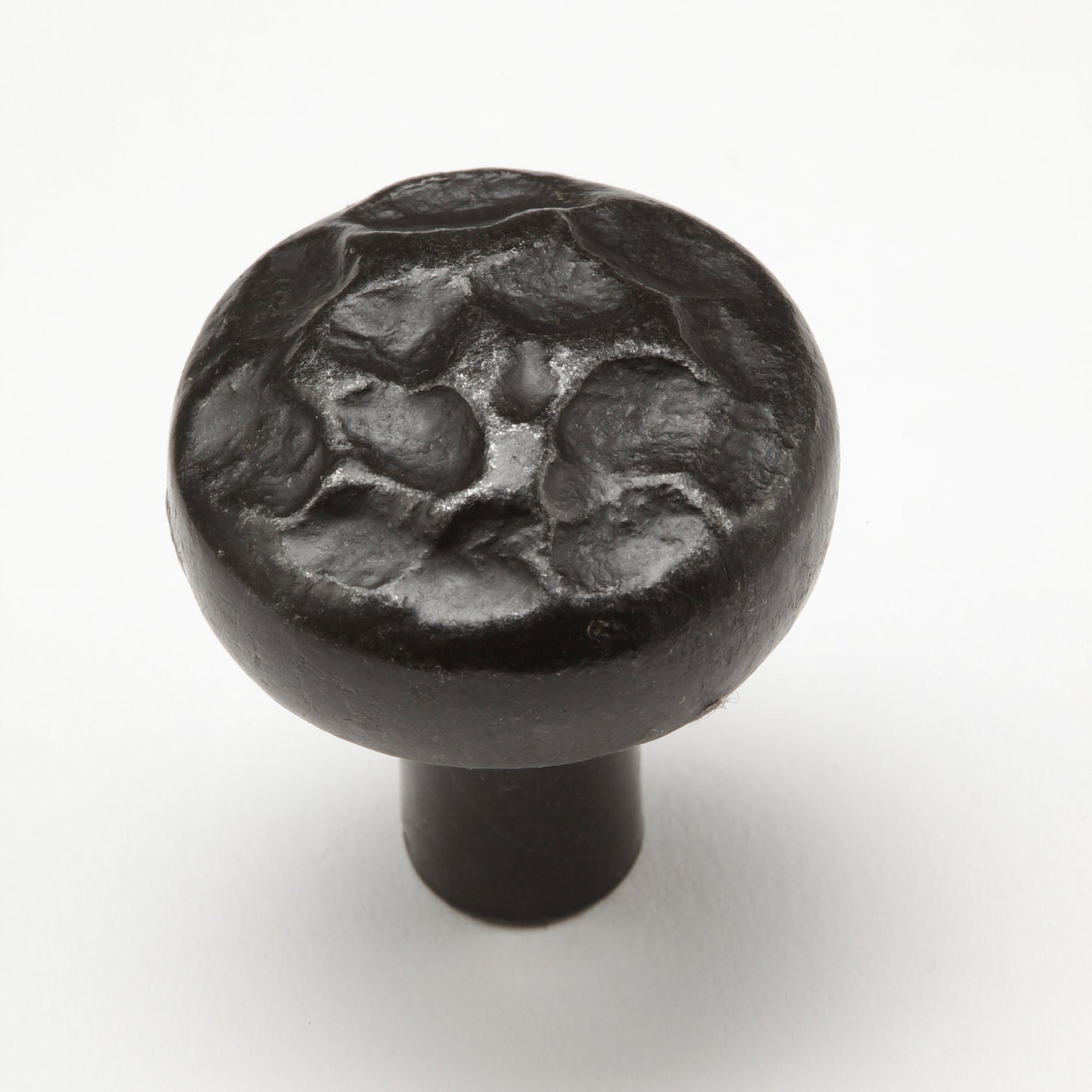 1" Hammered Knob 0412 - Wrought Iron Cabinet Hardware