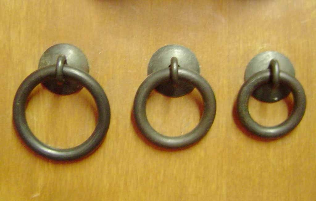 Forged Cabinet Hardware - Large iron ring pull 0103-11