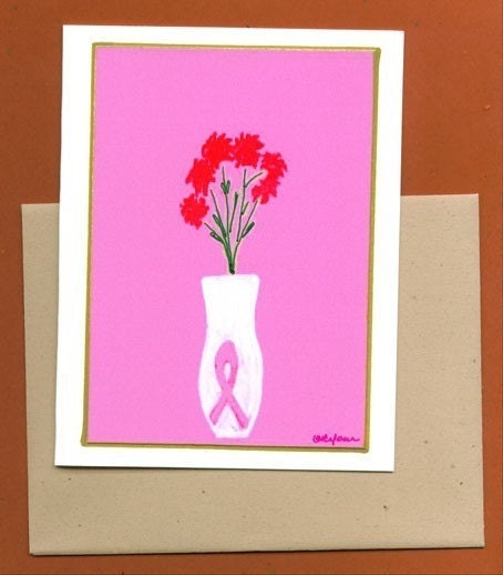 Breast Cancer Awareness Bouquet Note Card