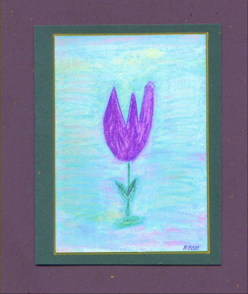 Purple Tulip Note Card - Artist with Autism