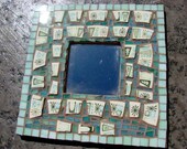 Mosaic Vintage PLate Tesserae Mirror Retro Atomic StarBurst