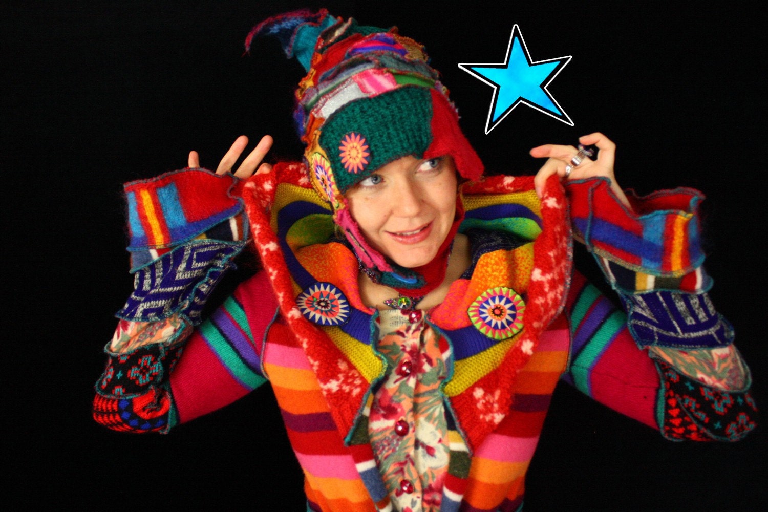 Recycled Sweater Circus Coat TUTORIAL by Katwise