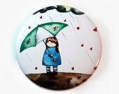 2.25" Inch Pocket Mirror - A Brick Wall