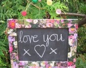 Floral chalkboard