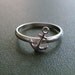 ahoy . silver . anchor stacking ring . size 7