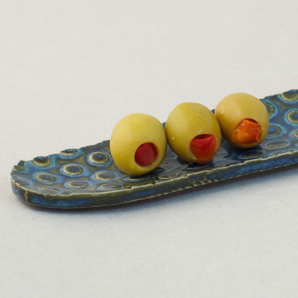 Midnight Ceramic Olive Tray
