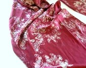 sugarplum and cloud blue batik silk shawl