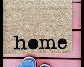 Where You Hang Your Hat Doormat - 'home' Natural CoCo Fiber Modern Tagged Outdoor 60% Recycled Welcome Mat