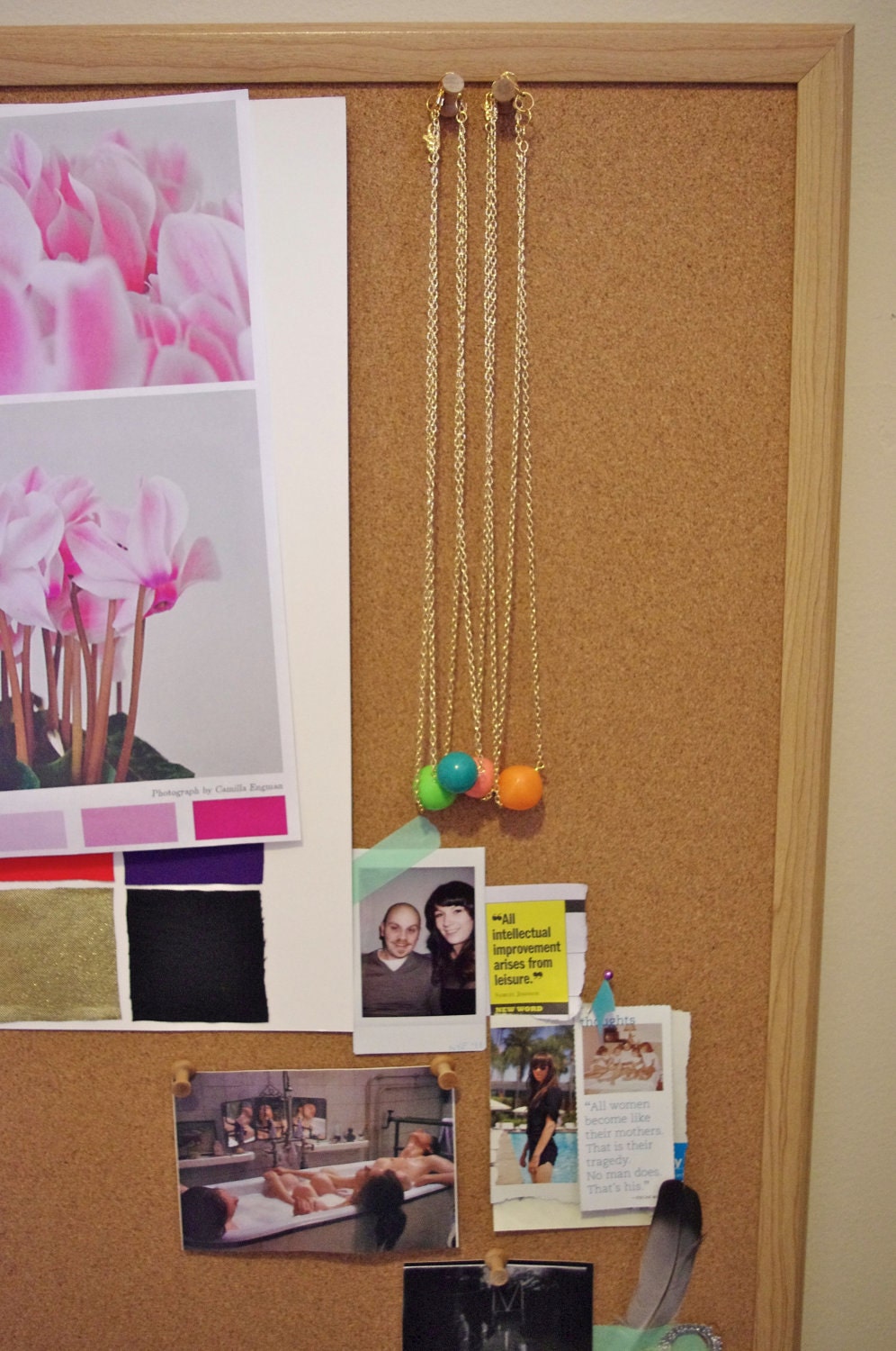 Single Bead Necklace using an Upcycled Vintage Teal Green Bead