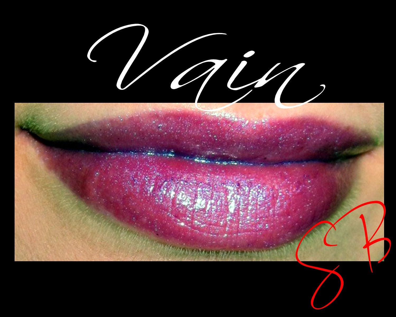 Vain Mineral Lipgloss (Magenta based purple with purple & a bit of blue shimmer) Lacquered Up Lip Gloss Full size wand