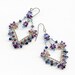 Amethyst Apatite Chandelier Earrings Lacy Wire Sterling OOAK