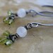 READY TO SHIP Dally Earrings - Handmade. Moonstone. Peridot. Oxidized sterling silver