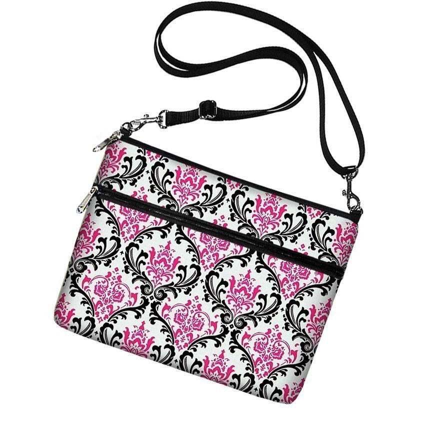 SALE Cute iPad Sleeve iPad Case Padded Cover adjustable shoulder strap Ipad 4 3 2 1 -   Pink Damask  Madison (RTS)