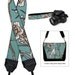 CLEARANCE Dslr Camera Strap Slr Digital Camera Padded Strap Nikon Canon - Bird on Branch Blue (RTS)