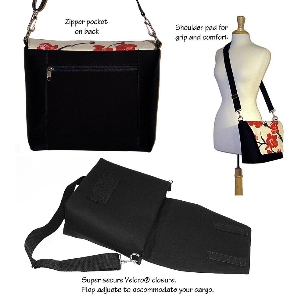 SALE Womens Padded DSLR Camera Bag Slr Camera Bag Purse Messenger Camera Bag  Zipper Pocket - Deluxe Vintage Dragonfly black (RTS)