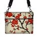 LAPTOP SLEEVE with zipper pocket and adjustable strap -- ASIAN CHERRY BLOSSOM