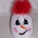 Inverted Wine Glass Snowman Candle Holder with Frou-Frou, Pair