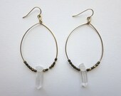 Golden tear earrings