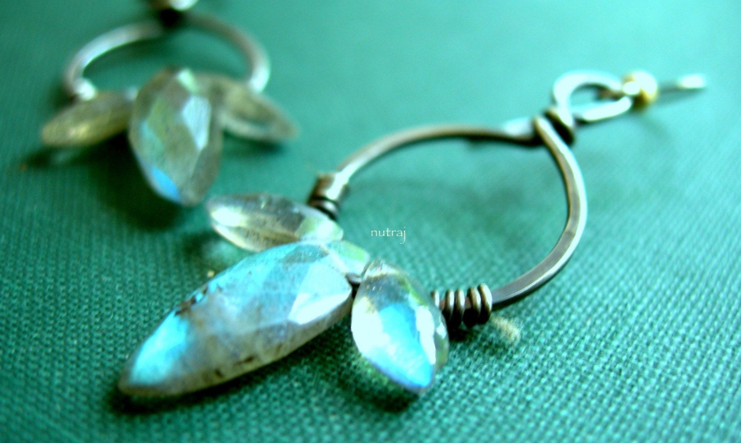 Instinct - Silver and Labrodorite, Oxidized Earrings- Jewlery by nutraj on Etsy