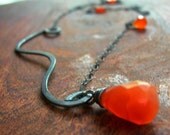 Whispering Colors - Necklace - Carnelian drop