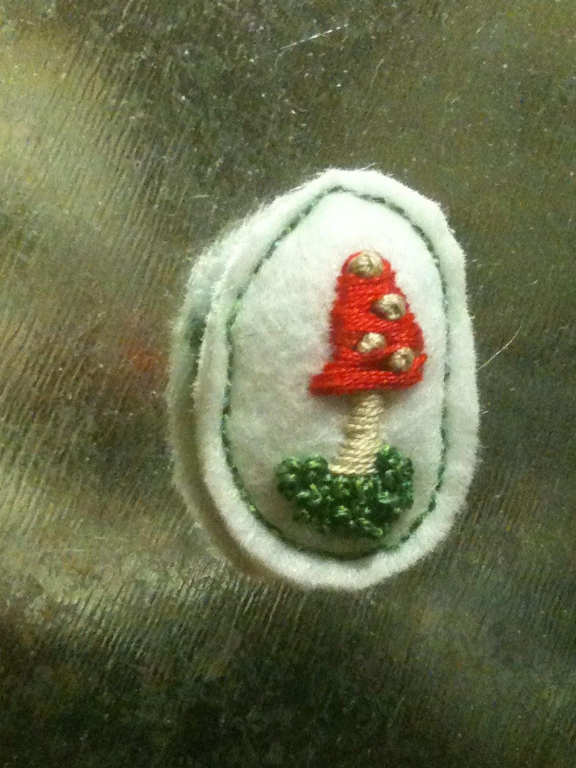 Tornado Relief - Mushroom Brooch