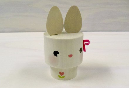 Bunny Kokeshi - Wood Container