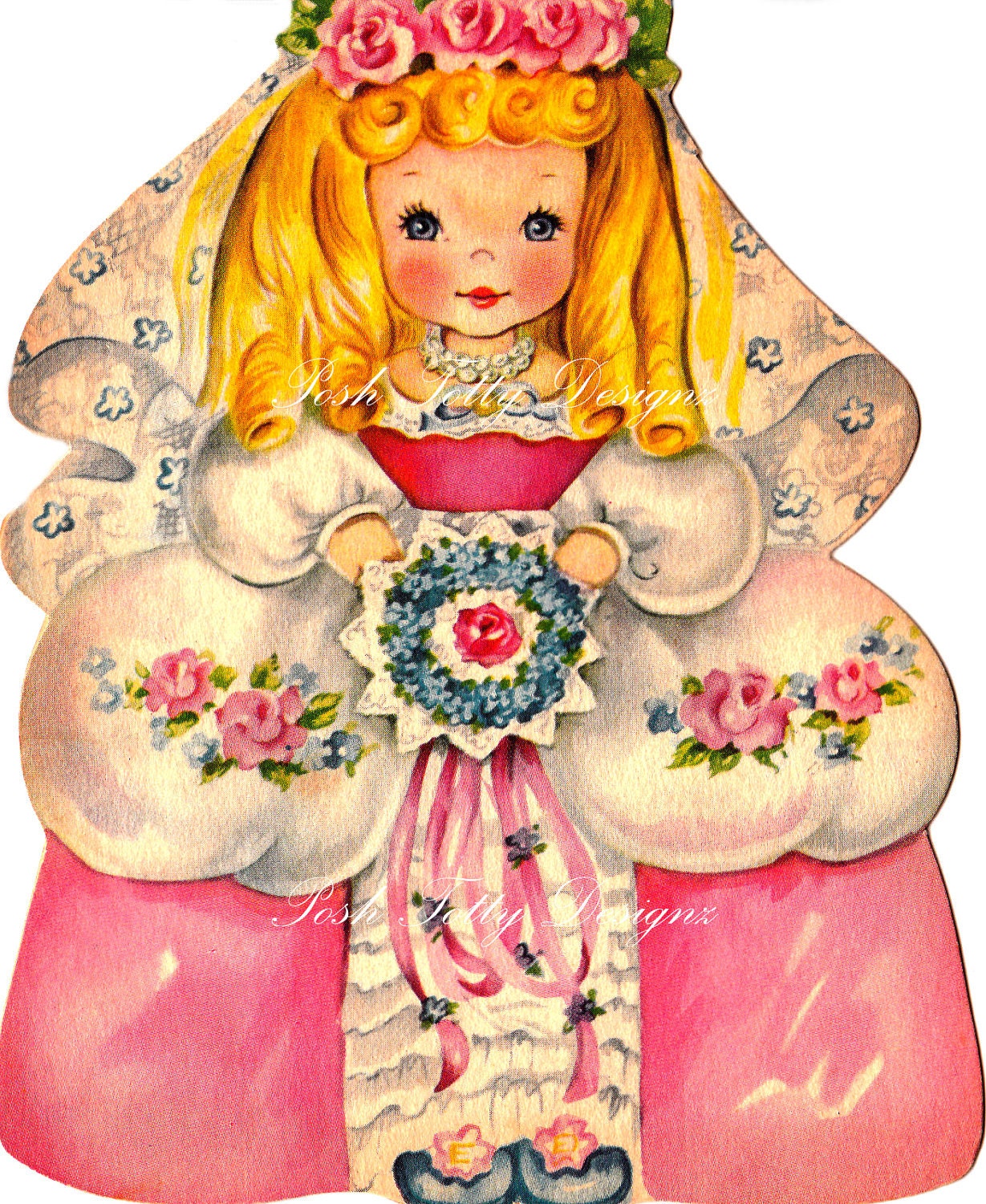 Cinderella Greetings Card Vintage Digital Download Printable Image (188a)