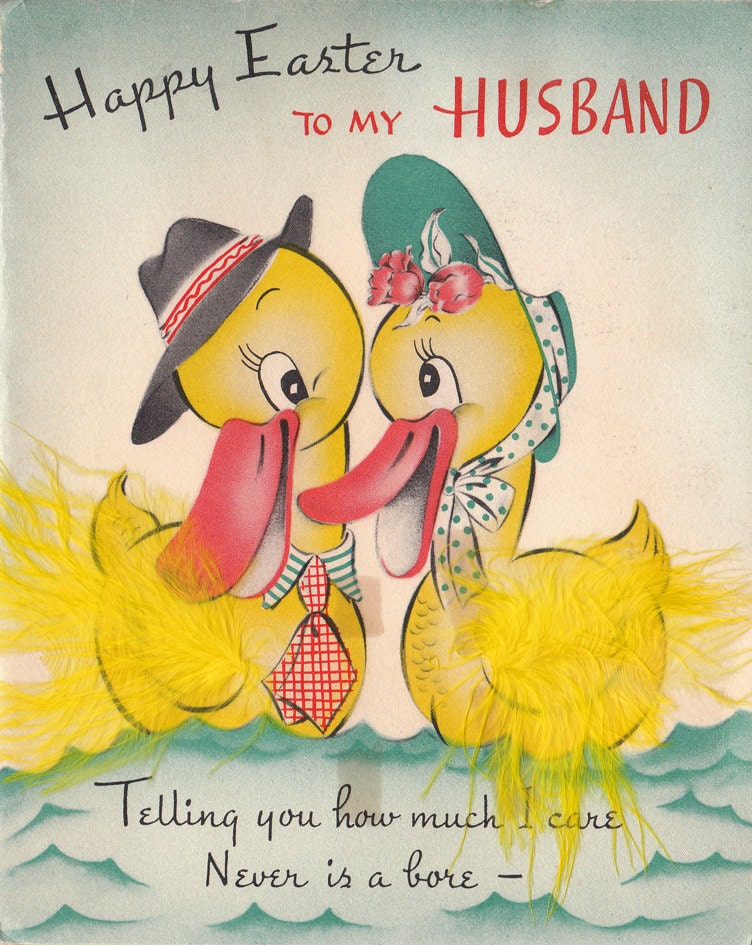 Vintage 1942 Happy Easter To My Husband By Poshtottydesignz