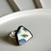 Broken Plate Ring - Blue and Green Swiss Chalet - Recycled China