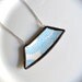Wide Broken Plate Necklace - Blue and White Polka Dot - Recycled China