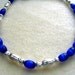 Blue Necklace, Mystical Jewelry, Silver Tube Necklace, Blue Jewelry, Neon Blue Jewelry, Party Necklace