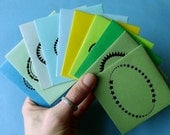 FLASH THANK YOU, too - 10 upcycled mini envelopes w/ handwritten calligraphy notes