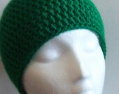 On Etsy Crochet Beanie Hat Green