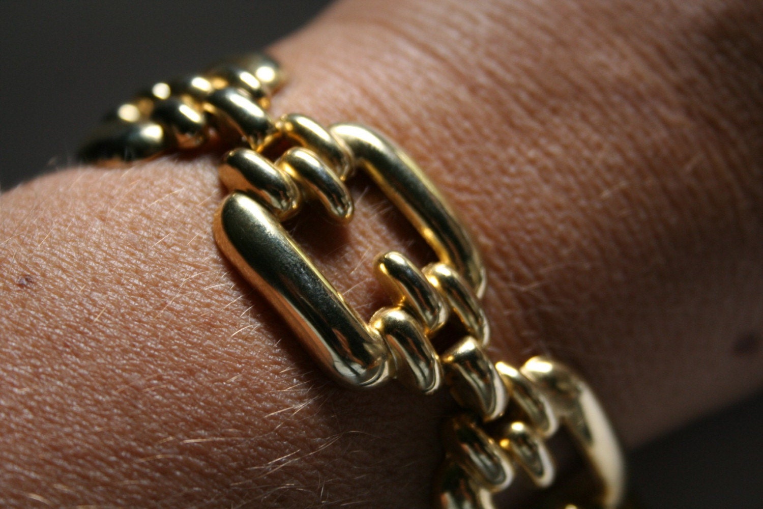 Vintage Gold Tone Link Bracelet