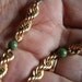 Vintage Green Jade Choker Necklace 15 Inches Long