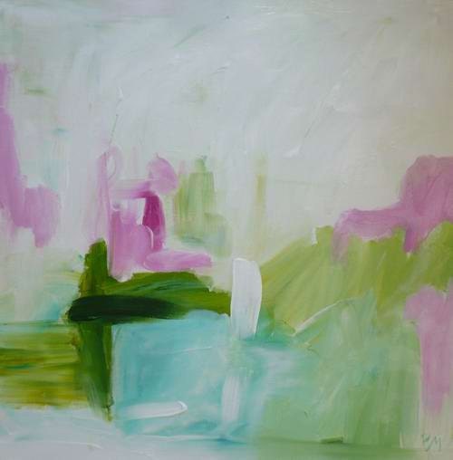 original abstract painting Spring April Easter