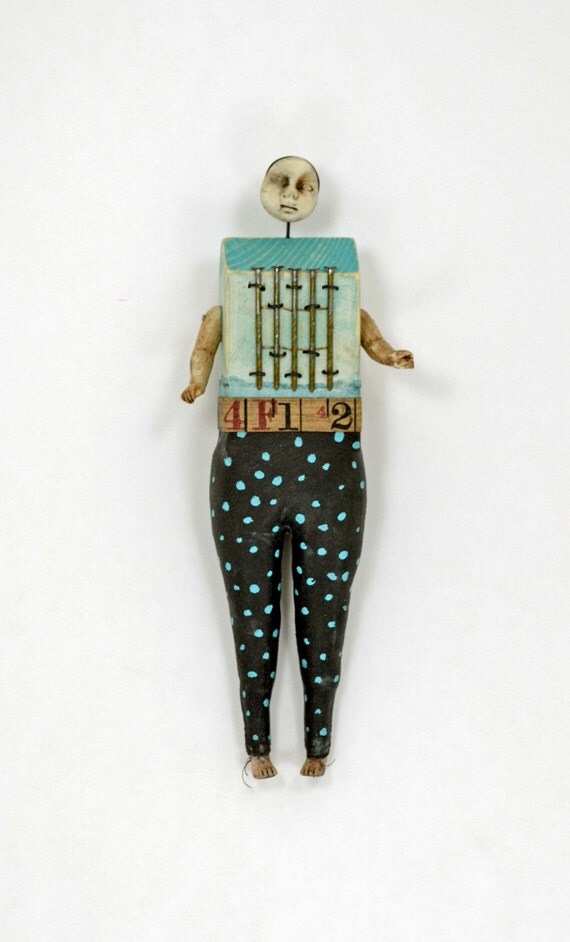 Mixed Media Art Doll - Dino