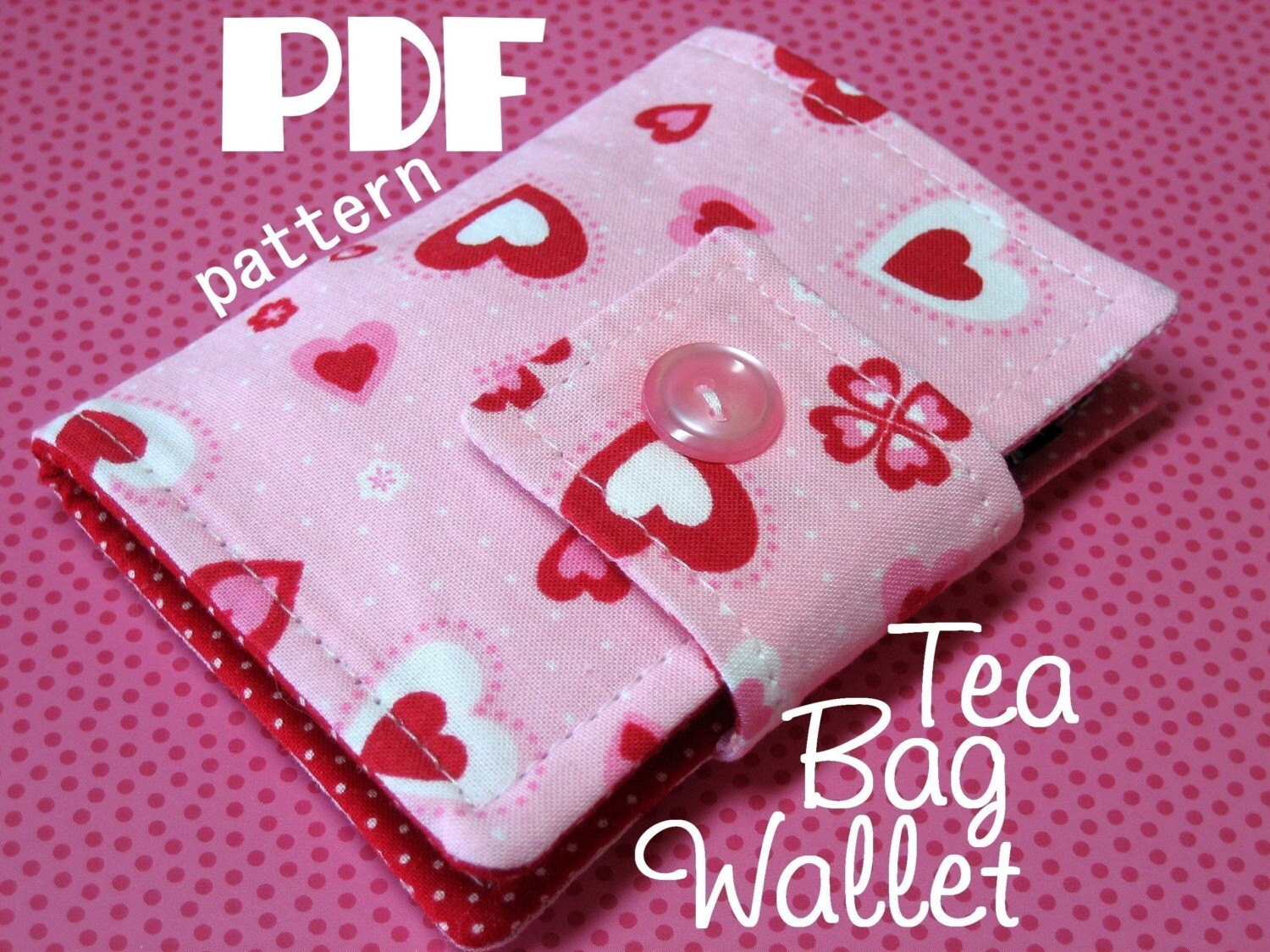 Tea Bag Wallet PDF Sewing Pattern by BreeLeeD on Etsy