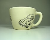 12oz cup beetle (buttercream) - Made to Order / Pick Your Colour