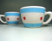 chicago flag 12oz cup/mug. Made to Order.