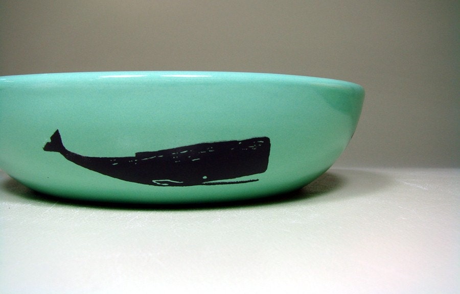 lo bowl whale (blue green) - Made to Order / Pick Your Colour