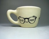 12oz cup read the fine print (buttercream) - Made to Order / Pick Your Colour