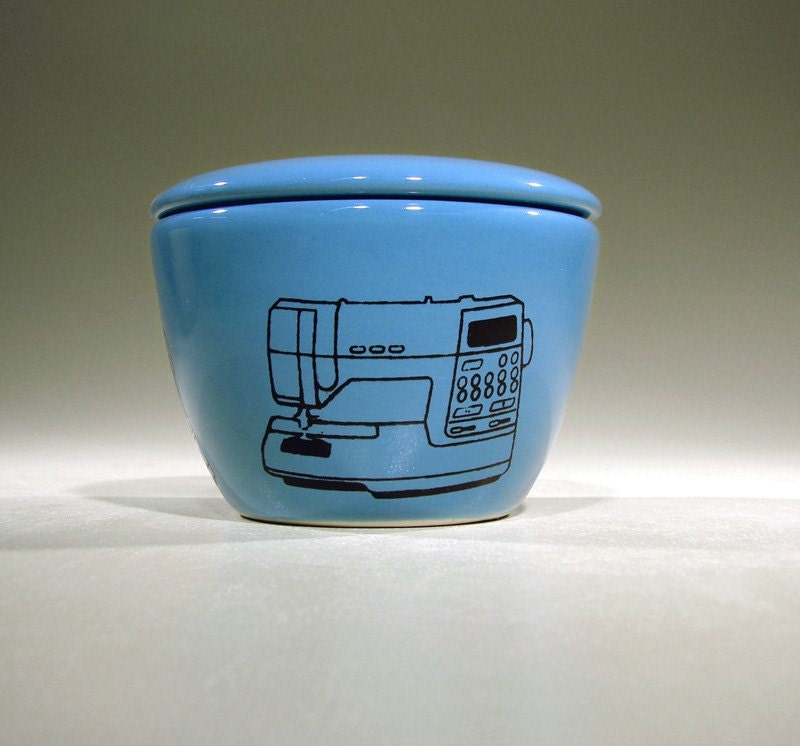 lidded bowl viking (dodger blue) - Made to Order / Pick Your Colour