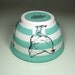 medium bowl chicken (striped blue green/natural) - Made to Order