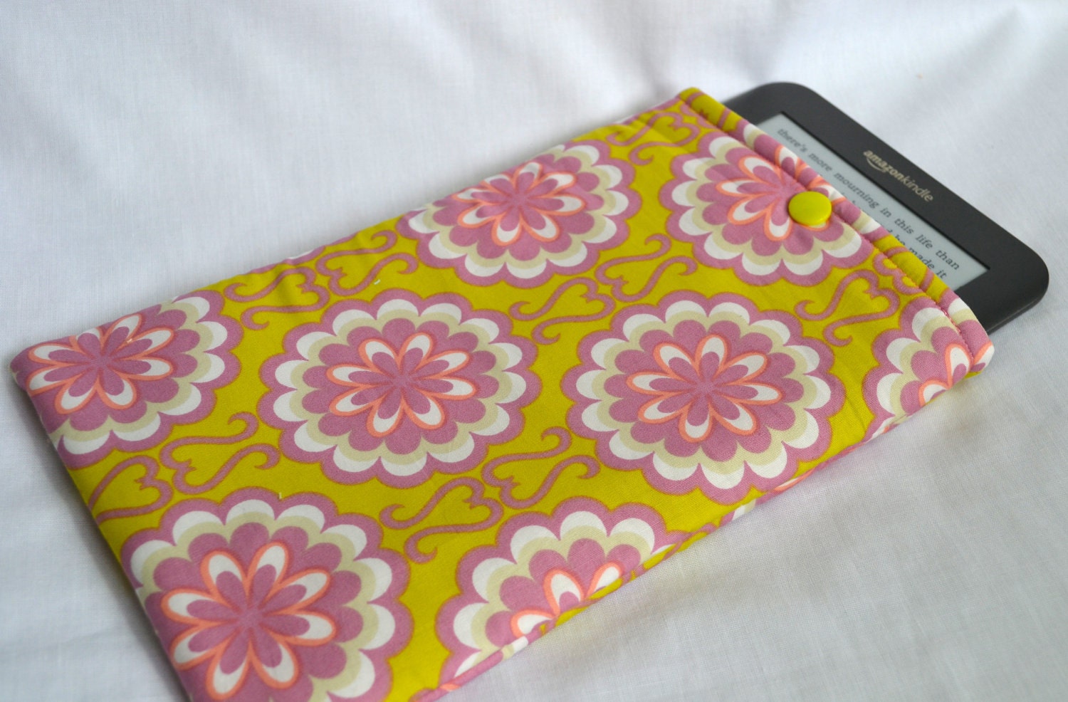 eReader Cover  - Kindle Case - Lavender and Green Modern Bloom