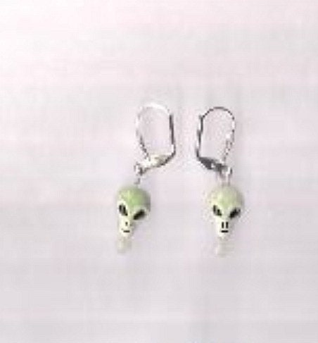 Green Alien Earrings