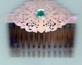 Pretty In Pink Painted Filligre Comb