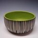 SUPER SALE Modern porcelain BOWL green black white